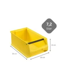 PROREGAL Fachbodenregal Mit 45x Sichtlagerboxen 4.1 Mit Griffstange Gelb | 9 Fachböden | HxBxT 197x112x32cm | Verzinkt -Proregal 0454f107 e655 460c bbb5 d1ecda954117