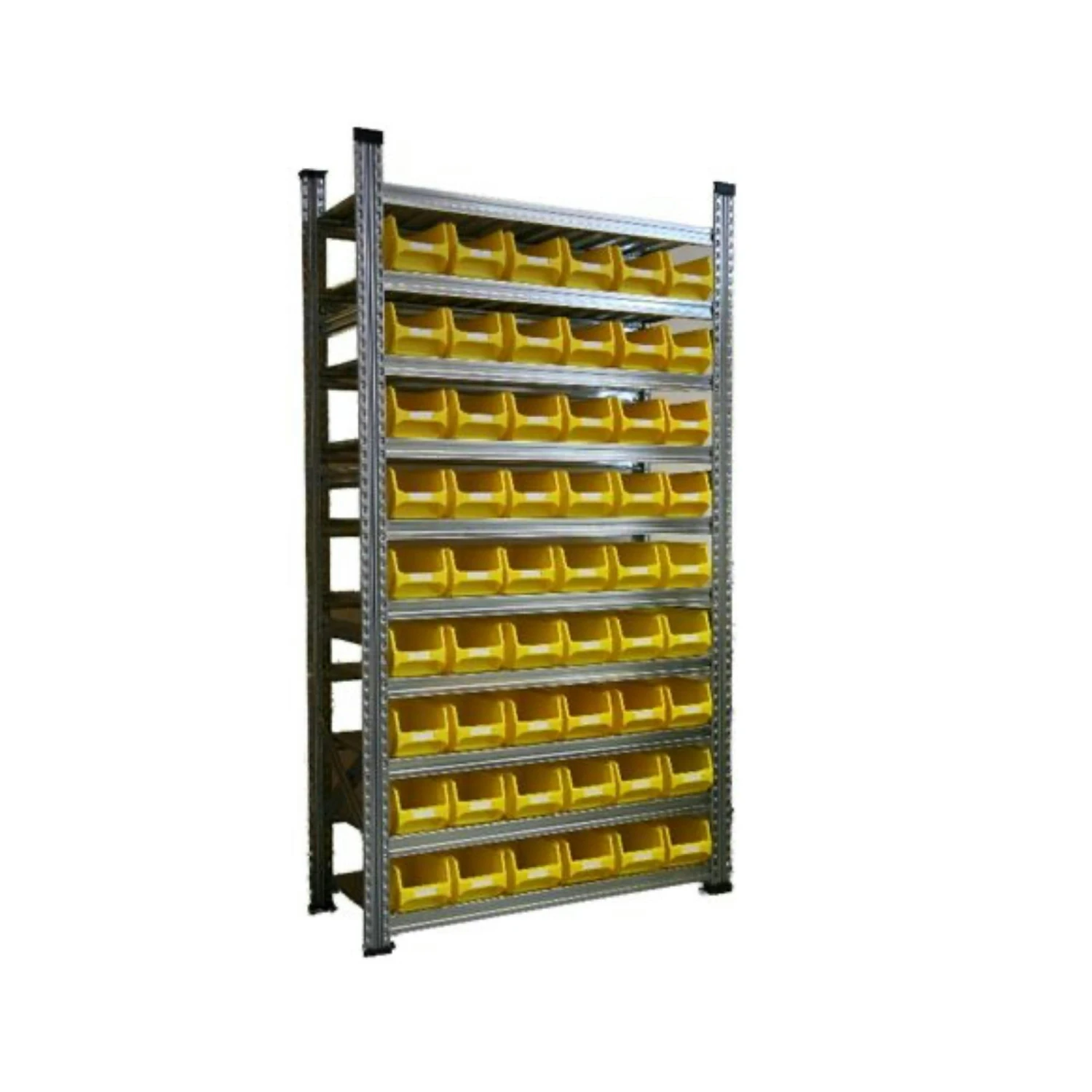 PROREGAL Fachbodenregal Mit 54x Sichtlagerboxen 3.0 Gelb | 9 Fachböden | HxBxT 197x112x32cm | Verzinkt 3 PROREGAL Fachbodenregal Mit 54x Sichtlagerboxen 3.0 Gelb | 9 Fachböden | HxBxT 197x112x32cm | Verzinkt