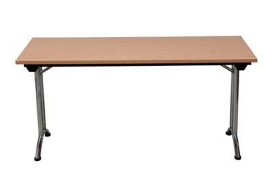 PROREGAL Klapptisch Lizard | T-Fuß-Gestell-Rund | HxBxT 75x160x80 Cm | Chrom-Buche 4 PROREGAL Klapptisch Lizard | T-Fuß-Gestell-Rund | HxBxT 75x160x80 Cm | Chrom-Buche – Bild 2