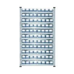 PROREGAL Fachbodenregal Mit 88x Regalkästen 500 SN | 11 Fachböden | HxBxT 197x112x50cm | Fachlast 180kg | Verzinkt -Proregal 11e9ec29 c11d 49fe 97cf fecaa5b75fd5 2