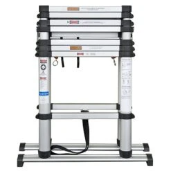 PROREGAL Metal Flexible Double Giraffe Aluminium-Teleskop-Stehleiter | 10+8 Sprossen | 78-300cm Hoch | 150kg Tragkraft | Teleskopleiter, Trittleiter