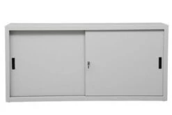 PROREGAL Schiebetürenschrank Ant | 3 Ordernhöhen | HxBxT 109x160x45 Cm | Grau -Proregal 18f42189 c9d9 4b18 8311 7f2bcf918376