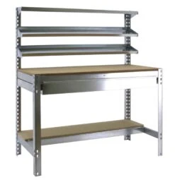 Werkbank Buffalo Mit Frontablage Und Schubfach | HxBxT 84x90x61cm | Traglast 600kg | Verzinkt