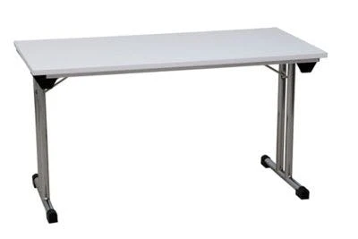 PROREGAL Klapptisch Lizard | T-Fuß-Gestell-Rund | HxBxT 75x160x80 Cm | Chrom-Weiß 8 PROREGAL Klapptisch Lizard | T-Fuß-Gestell-Rund | HxBxT 75x160x80 Cm | Chrom-Weiß – Bild 6