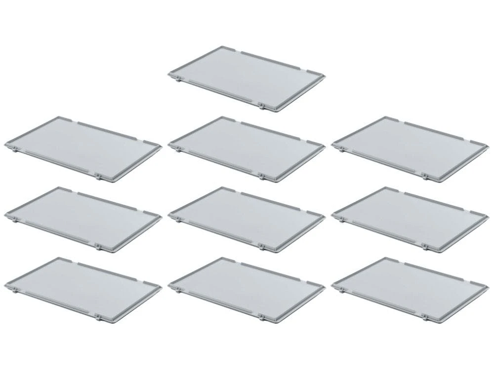 PROREGAL 10x Scharnierdeckel Für Eurobehälter | HxBxT 2,7x40x60cm 3 PROREGAL 10x Scharnierdeckel Für Eurobehälter | HxBxT 2,7x40x60cm