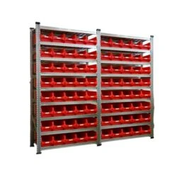 PROREGAL Fachbodenregal Für Sichtlagerboxen (ohne Boxen) | 10 Fachböden | HxBxT 197x112x32cm | Fachlast 235kg | Verzinkt -Proregal 281d052e e458 45d7 a7b7 f5546c0b6bbc