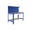 Werkbank Buffalo Mit Werkzeugwand, Schubfach Und Ablage | HxBxT 84x120x61cm | Traglast 600kg | Blau