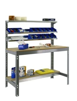 Werkbank Buffalo Mit Frontablage | HxBxT 84x90x61cm | Traglast 600kg | Grau -Proregal 303de7de cfcf 44f8 8502 866662a20c2f