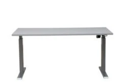 PROREGAL Elektrisch Höhenverstellbarer Schreibtisch Zebra | HxBxT 70-116x180x80 Cm | Silber-Grau
