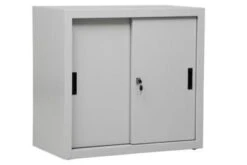 PROREGAL Schiebetürenschrank Ant | 2 Ordernhöhen | HxBxT 75x80x45 Cm | Grau -Proregal 36163ce3 bc02 499c ab55 a1bea5a96358