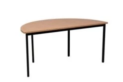 PROREGAL Bürotisch Wolf | Halbkreis | HxBxT 75x160x80 Cm | Schwarz-Buche -Proregal 37a2371e 03fb 457b 9bf0 166e511d20da