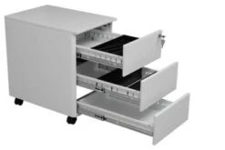 PROREGAL Rollcontainer Panther | 3 Schubladen| HxBxT 61x40x60 Cm | Weiß -Proregal 38290f31 c874 453e b471 0c310ae5836d