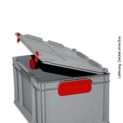 PROREGAL 10x Scharnierdeckel Set Eurobox NextGen Mit 2 Roten Schiebeschnappverschlüssen | BxT 30x40cm | Eurobehälter -Proregal 4300ce7e 68dd 41ee a77b 8c455265f857