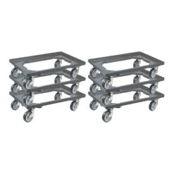 PROREGAL Transportroller Für Euroboxen 60x40cm Mit Gummiräder Grau | Offenes Deck | 2 Lenkrollen & 2 Bockrollen | Traglast 300kg 15 PROREGAL Transportroller Für Euroboxen 60x40cm Mit Gummiräder Grau | Offenes Deck | 2 Lenkrollen & 2 Bockrollen | Traglast 300kg -Proregal 453fb737 312d 4298 b355 5936dd711a78