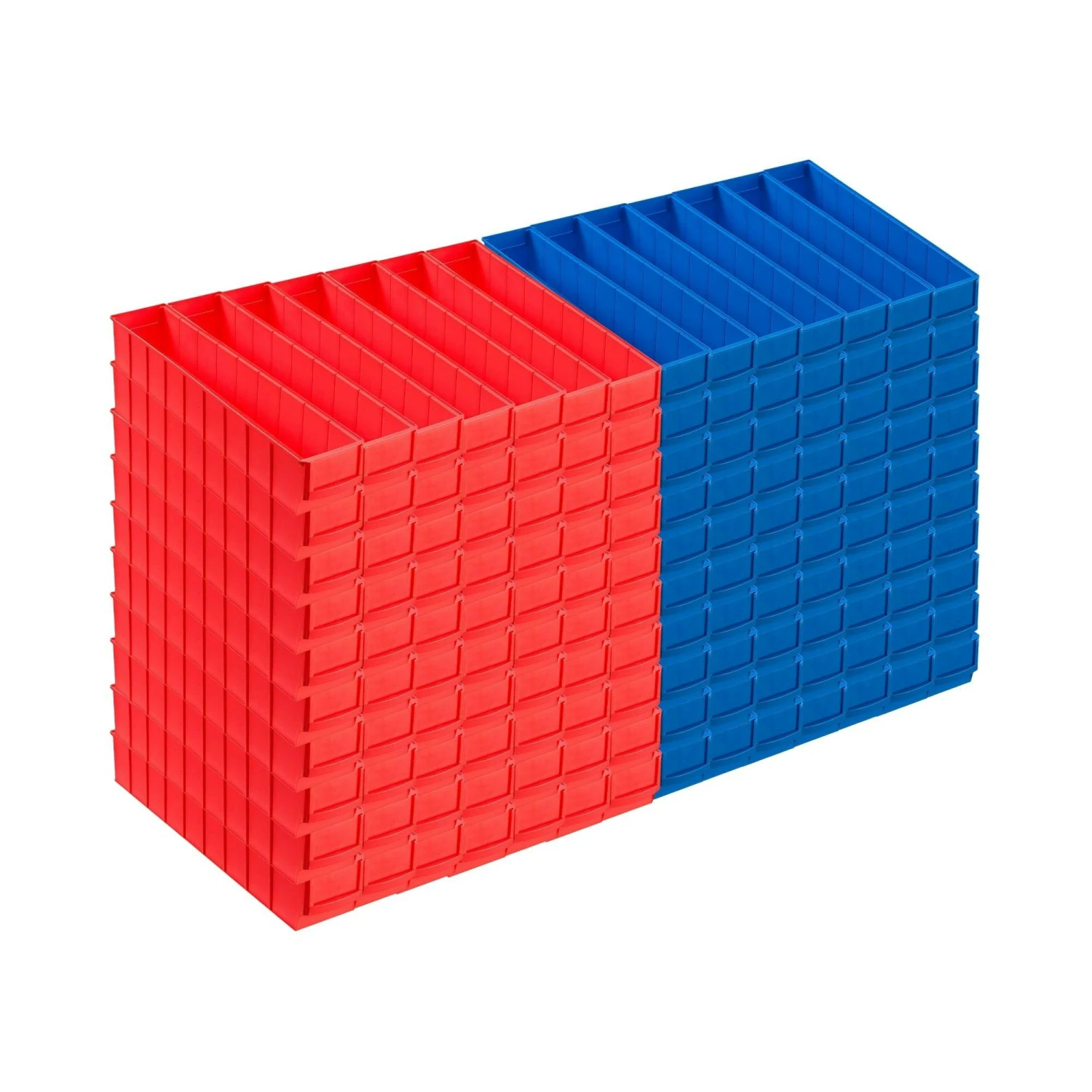 PROREGAL Fachbodenregal Mit 140 Blauen Und Roten Industrieboxen 500S | 15 Fachböden | HxBxT 197x112x50cm | Verzinkt 8 PROREGAL Fachbodenregal Mit 140 Blauen Und Roten Industrieboxen 500S | 15 Fachböden | HxBxT 197x112x50cm | Verzinkt – Bild 6