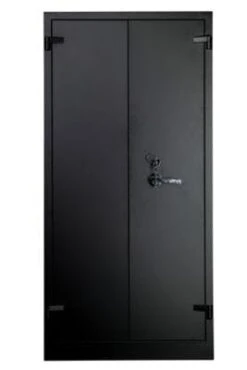 PROREGAL Feuerschutzschrank Shark| 5 Ordernhöhen | HxBxT 195x95x55 Cm | Schwarz