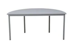 PROREGAL Bürotisch Wolf | Halbkreis | HxBxT 75x140x70 Cm | Grau -Proregal 49801dd5 9911 4fe1 9852 3ac312663afa