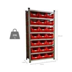 PROREGAL Fachbodenregal Für Sichtlagerboxen (ohne Boxen) | 8 Fachböden | HxBxT 197x112x50cm | Fachlast 235kg | Verzinkt 15 PROREGAL Fachbodenregal Für Sichtlagerboxen (ohne Boxen) | 8 Fachböden | HxBxT 197x112x50cm | Fachlast 235kg | Verzinkt -Proregal 4b5e3986 89dc 4070 a5ad 4525d06d95f6