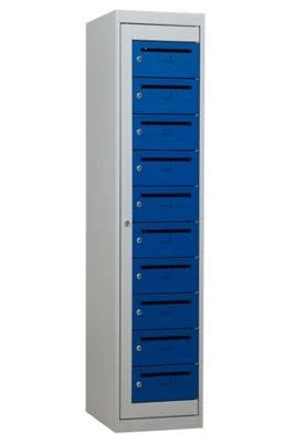 PROREGAL Postverteilerschrank Crane | HxBxT 180x40x50 Cm | Grau-Blau 8 PROREGAL Postverteilerschrank Crane | HxBxT 180x40x50 Cm | Grau-Blau – Bild 6