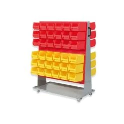 PROREGAL ProfiDrop Systemwagen Auf Rollen Mit Grauen Systemplatten & Ohne Boxen | HxBxT 130x100x50cm | Transportwagen Für Sichtlagerboxen -Proregal 4f36445b 4f0b 4de7 830f d0581e4165cb