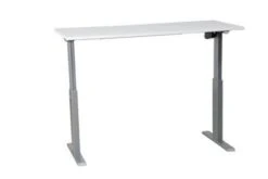PROREGAL Elektrisch Höhenverstellbarer Schreibtisch Zebra | HxBxT 70-116x160x80 Cm | Silber-Weiß -Proregal 5749274b 97ea 4499 bf4d 0af1d48ff96f