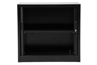 PROREGAL Rollladenschrank Weasel | 2 Ordernhöhen | HxBxT 75x80x46 Cm |Schwarz 9 PROREGAL Rollladenschrank Weasel | 2 Ordernhöhen | HxBxT 75x80x46 Cm |Schwarz – Bild 7