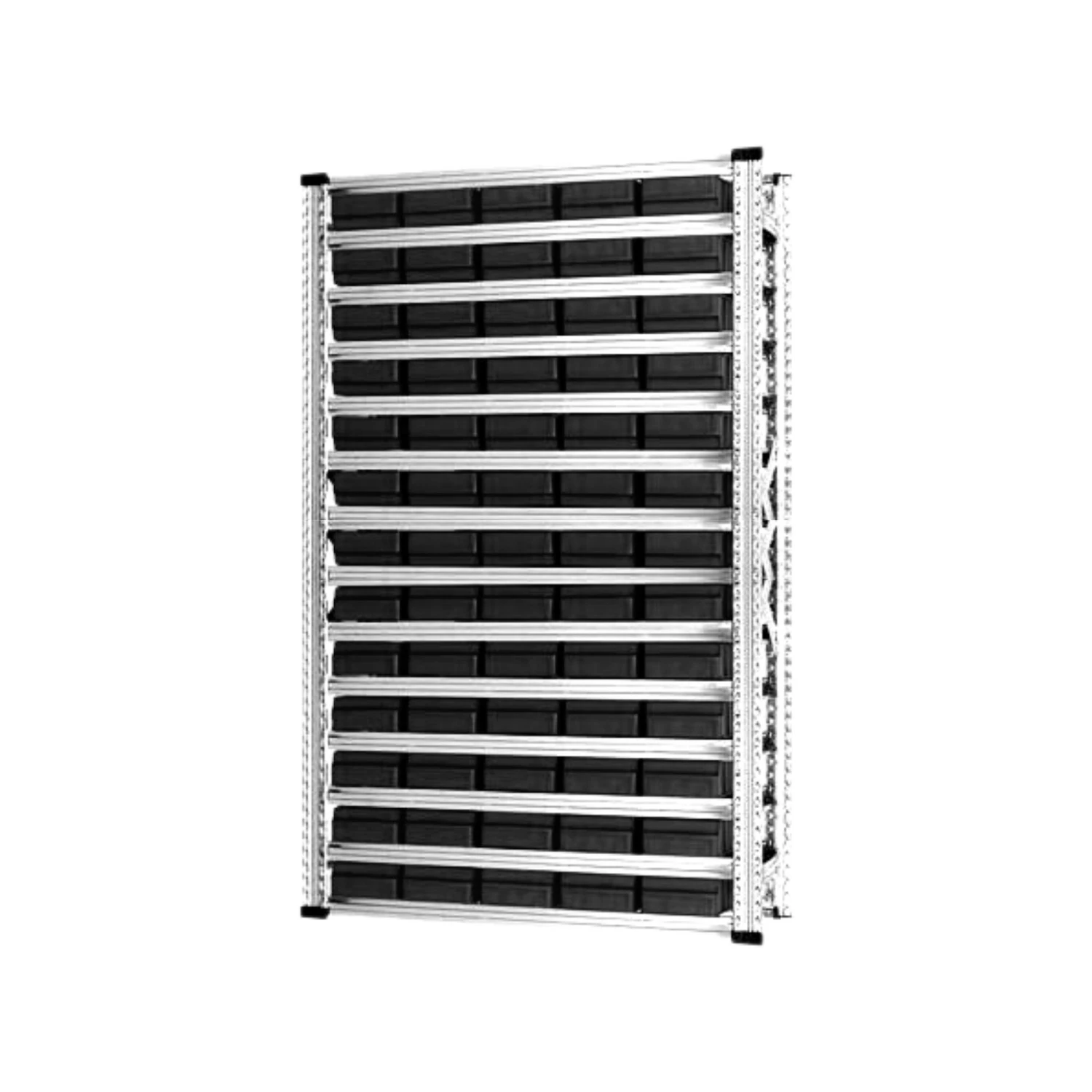 PROREGAL Fachbodenregal Mit 70 Blauen Und Roten Industrieboxen 300B | 15 Fachböden | HxBxT 197x112x32cm | Verzinkt 5 PROREGAL Fachbodenregal Mit 70 Blauen Und Roten Industrieboxen 300B | 15 Fachböden | HxBxT 197x112x32cm | Verzinkt – Bild 3