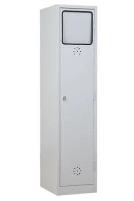 PROREGAL Wäschesammelschrank Raccoon | HxBxT 180x40x50 Cm | Vorhängeschloss | Grau 8 PROREGAL Wäschesammelschrank Raccoon | HxBxT 180x40x50 Cm | Vorhängeschloss | Grau – Bild 6