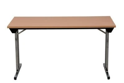 PROREGAL Klapptisch Lizard | T-Fuß-Gestell-Rund | HxBxT 75x140x70 Cm | Chrom-Buche 4 PROREGAL Klapptisch Lizard | T-Fuß-Gestell-Rund | HxBxT 75x140x70 Cm | Chrom-Buche – Bild 2