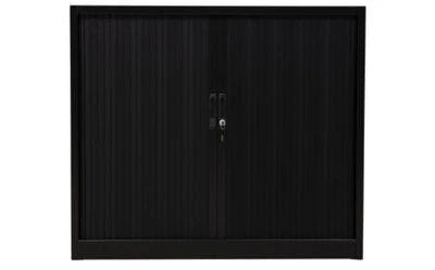 PROREGAL Rollladenschrank Weasel | 2 Ordernhöhen | HxBxT 75x80x46 Cm |Schwarz 4 PROREGAL Rollladenschrank Weasel | 2 Ordernhöhen | HxBxT 75x80x46 Cm |Schwarz – Bild 2