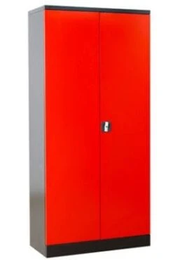 PROREGAL Stahlschrank Bee | HxBxT 195x92x42 Cm | Schwarz-Rot -Proregal 77c4014e 8ff9 4025 a241 ca73542c1d0f