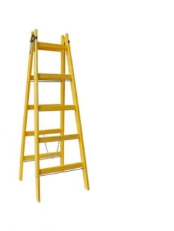 PROREGAL Wood Double Giraffe Holz-Sprossen-Stehleiter | 2x4 Sprossen | 132cm Hoch | Leiter, Trittleiter, Bockleiter, Sprossen-Doppellleiter -Proregal 7eb706a6 080c 477b 905b bc9dba5346a1 1