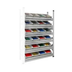 PROREGAL NextGen Schrägbodenregal Für Euroboxen (ohne Boxen) | 6 Fachböden | HxBxT 197x142x40cm | Fachlast 180kg | Verzinkt -Proregal 7ff35ff7 47e5 4ae2 879f 0b0dda961c50 2