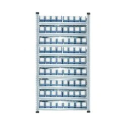 PROREGAL Fachbodenregal Mit 121x Regalkästen 500 SN | 11 Fachböden | HxBxT 197x142x60cm | Fachlast 180kg | Verzinkt -Proregal 85043c0e 89ef 4c61 a46a 90e623750007