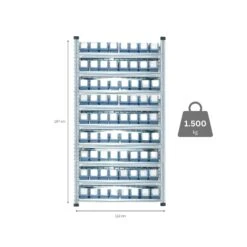 PROREGAL Fachbodenregal Für Regalkästen (ohne Boxen) | 9 Fachböden | HxBxT 197x112x32cm | Fachlast 180kg | Verzinkt 15 PROREGAL Fachbodenregal Für Regalkästen (ohne Boxen) | 9 Fachböden | HxBxT 197x112x32cm | Fachlast 180kg | Verzinkt -Proregal 890d1688 efb0 4c4d 861c af2168952964