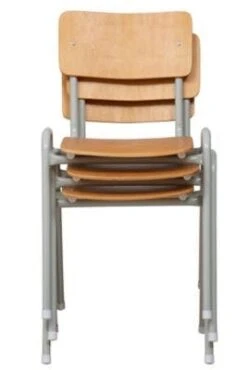 PROREGAL Stapelstuhl Antelope| HxBxT 80x38x41 Cm |Grau-Buche -Proregal 8a6fe78f f827 4444 9c73 e3aa415247f6