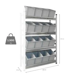 PROREGAL NextGen Schrägboden-Anbauregal Für Euroboxen (ohne Boxen) | 4 Fachböden | HxBxT 197x142x40cm | Fachlast 180kg | Verzinkt 15 PROREGAL NextGen Schrägboden-Anbauregal Für Euroboxen (ohne Boxen) | 4 Fachböden | HxBxT 197x142x40cm | Fachlast 180kg | Verzinkt -Proregal 8d11edcc 72da 4581 8ced edbfc1b3dc00