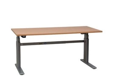 PROREGAL Elektrisch Höhenverstellbarer Schreibtisch Elk | HxBxT 63-128x160x80 Cm | Silber-Buche 8 PROREGAL Elektrisch Höhenverstellbarer Schreibtisch Elk | HxBxT 63-128x160x80 Cm | Silber-Buche – Bild 6