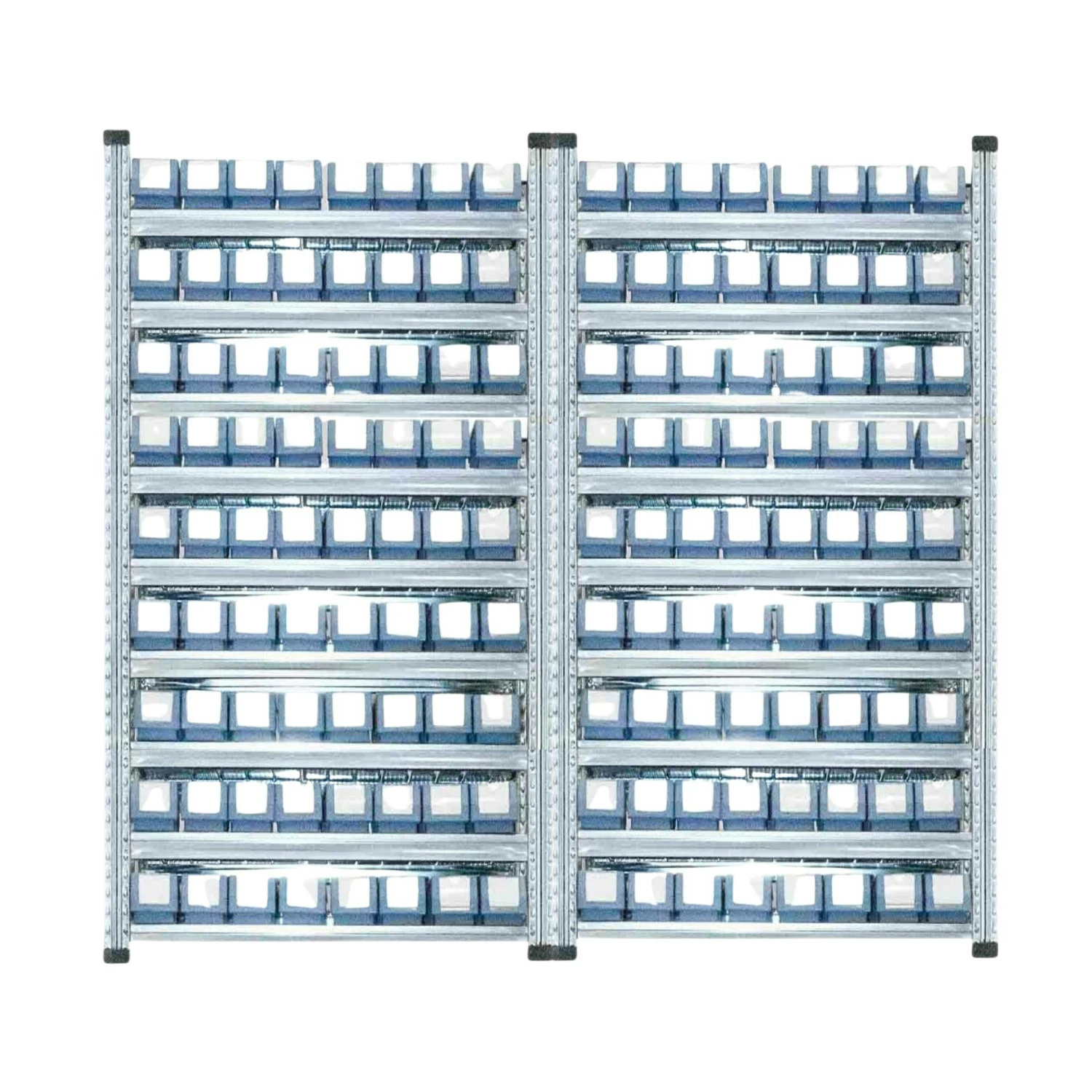 PROREGAL Fachbodenregal Für Regalkästen (ohne Boxen) | 9 Fachböden | HxBxT 197x112x50cm | Fachlast 180kg | Verzinkt 8 PROREGAL Fachbodenregal Für Regalkästen (ohne Boxen) | 9 Fachböden | HxBxT 197x112x50cm | Fachlast 180kg | Verzinkt – Bild 6