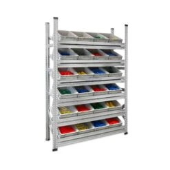 PROREGAL NextGen Schrägbodenregal Für Euroboxen (ohne Boxen) | 6 Fachböden | HxBxT 197x142x60cm | Fachlast 180kg | Verzinkt -Proregal 94aa35bd 4d90 4c70 9cf3 2240ef02b320 2