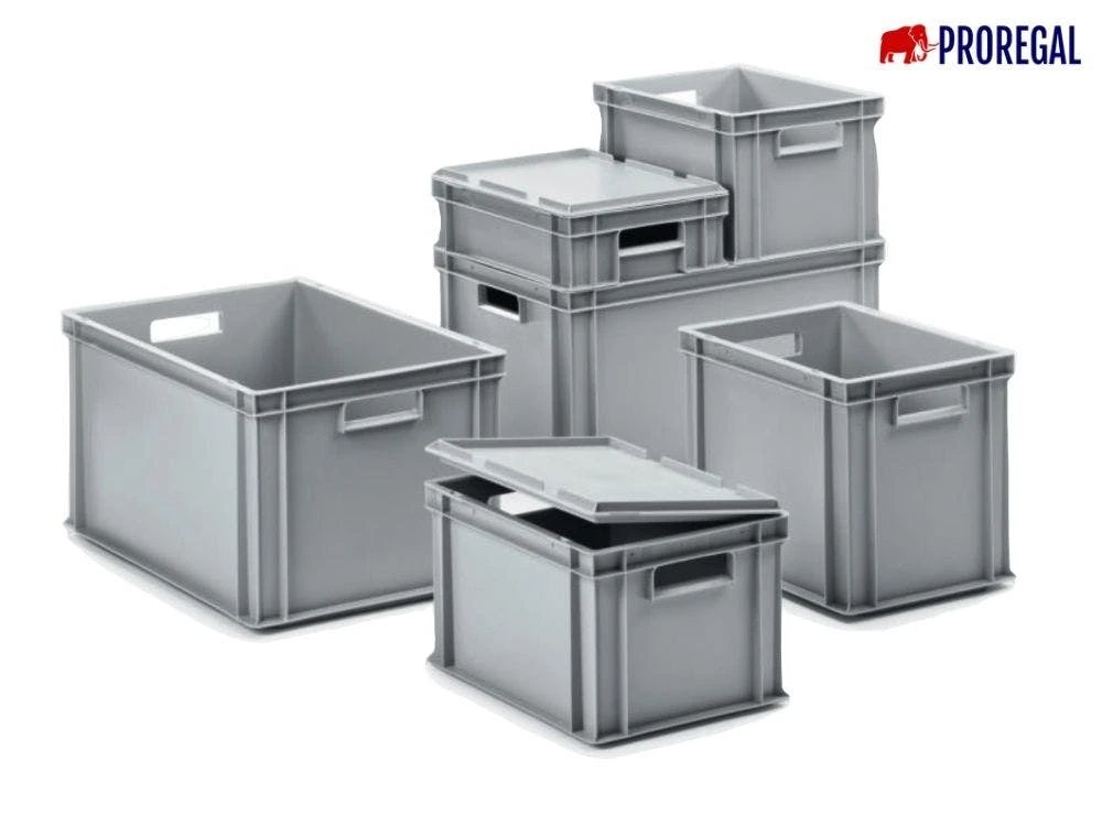 PROREGAL 10x Scharnierdeckel Für Eurobehälter | HxBxT 2,7x40x60cm 9 PROREGAL 10x Scharnierdeckel Für Eurobehälter | HxBxT 2,7x40x60cm – Bild 7