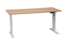 PROREGAL Elektrisch Höhenverstellbarer Schreibtisch Zebra | HxBxT 70-116x160x80 Cm | Weiß-Buche -Proregal 9dde3235 6aed 48d8 8875 ae05f0ca9030