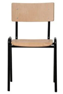 PROREGAL Stapelstuhl Antelope | HxBxT 80x38x41 Cm | Schwarz-Buche