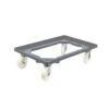 PROREGAL Transportroller Für Euroboxen 60x40cm Mit Kunststoffräder Grau | Offenes Deck | 2 Lenkrollen & 2 Bremsrollen | Traglast 300kg -Proregal a6e1e9c5 d31f 4db9 a06c 522d5f18d240