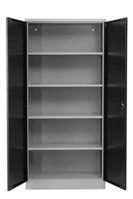 PROREGAL Stahlschrank Bee | HxBxT 195x92x60 Cm | Grau-Schwarz 9 PROREGAL Stahlschrank Bee | HxBxT 195x92x60 Cm | Grau-Schwarz – Bild 7