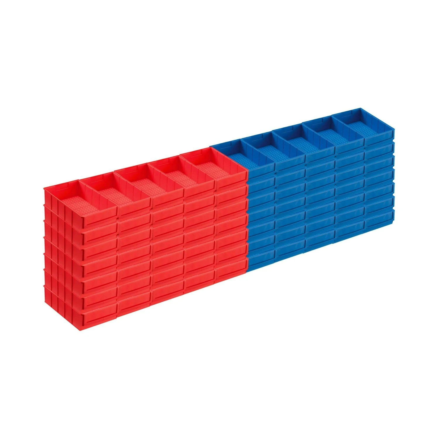 PROREGAL Fachbodenregal Mit 70 Blauen Und Roten Industrieboxen 300B | 15 Fachböden | HxBxT 197x112x32cm | Verzinkt 8 PROREGAL Fachbodenregal Mit 70 Blauen Und Roten Industrieboxen 300B | 15 Fachböden | HxBxT 197x112x32cm | Verzinkt – Bild 6