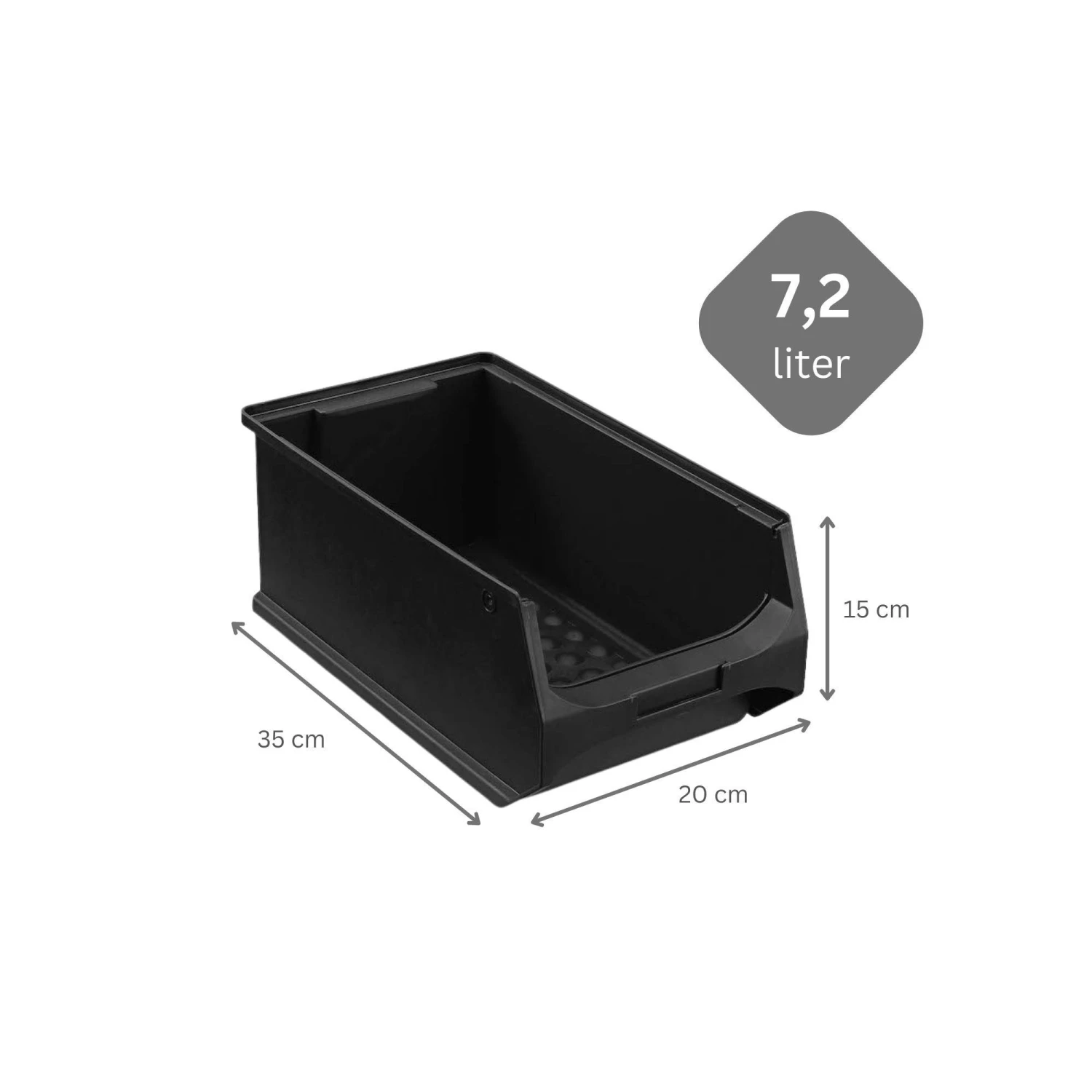 PROREGAL Fachbodenregal Mit Leitfähigen Sichtlagerboxen 27x 2.0 & 18x 3.0 & 20x 4.0 Schwarz | 10 Fachböden | HxBxT 197x112x32cm | Verzinkt 9 PROREGAL Fachbodenregal Mit Leitfähigen Sichtlagerboxen 27x 2.0 & 18x 3.0 & 20x 4.0 Schwarz | 10 Fachböden | HxBxT 197x112x32cm | Verzinkt – Bild 7