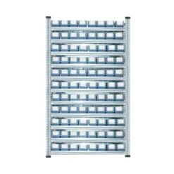 PROREGAL Fachbodenregal Mit 88x Regalkästen 500 SN | 11 Fachböden | HxBxT 197x112x50cm | Fachlast 180kg | Verzinkt -Proregal b74f5c10 370a 463b 9792 103ce80d9f96 2