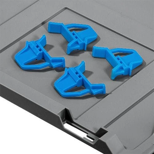 PROREGAL 10x Auflagedeckel Set Eurobox NextGen Mit 4 Blauen Schiebeschnappverschlüssen | BxT 40x60 | Eurobehälter 8 PROREGAL 10x Auflagedeckel Set Eurobox NextGen Mit 4 Blauen Schiebeschnappverschlüssen | BxT 40x60 | Eurobehälter – Bild 6