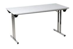 PROREGAL Klapptisch Lizard | T-Fuß-Gestell-Rund | HxBxT 75x120x80 Cm | Chrom-Grau -Proregal c0d1d48f 2698 4e91 bb35 8e4f281ef218